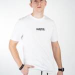 Hustle. Tee Medium Fit White