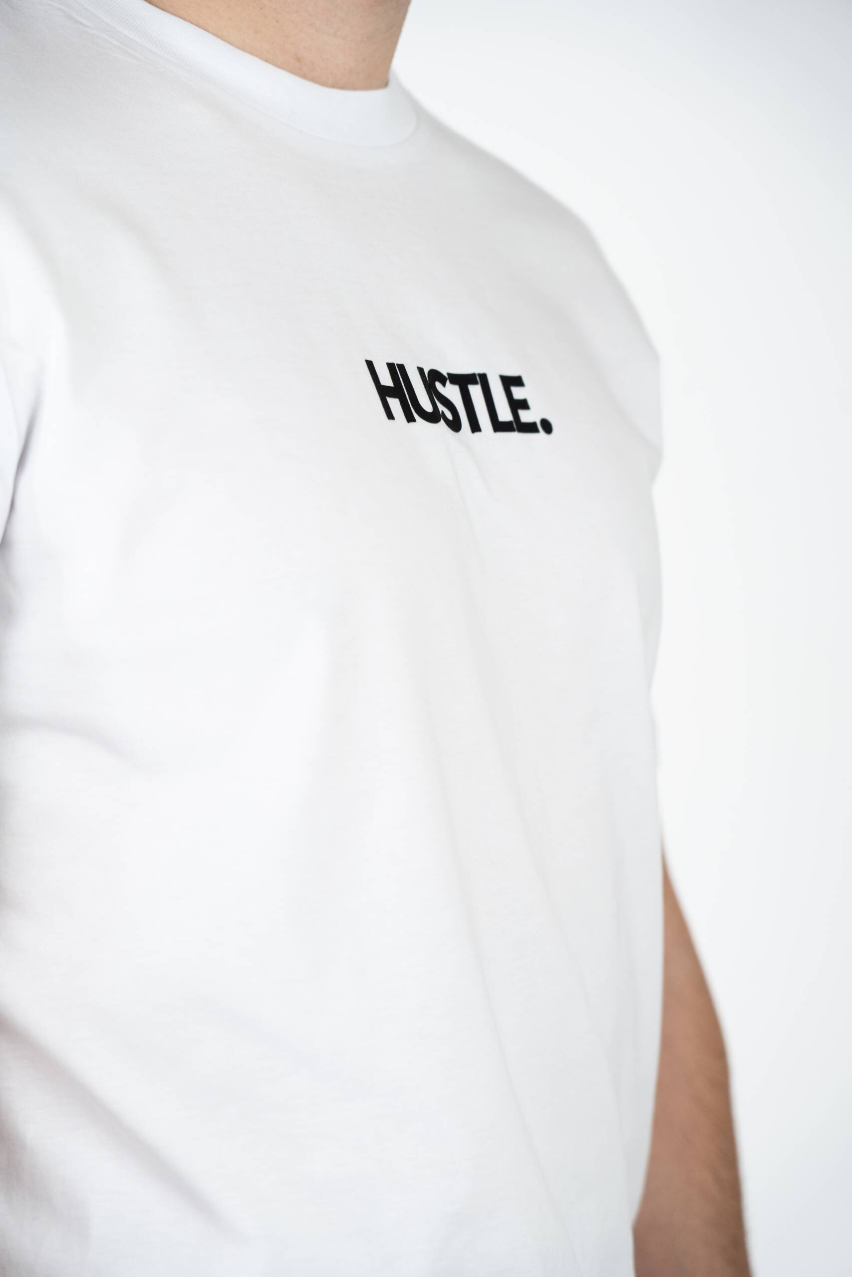 Hustle. Tee Medium Fit White - Image 3
